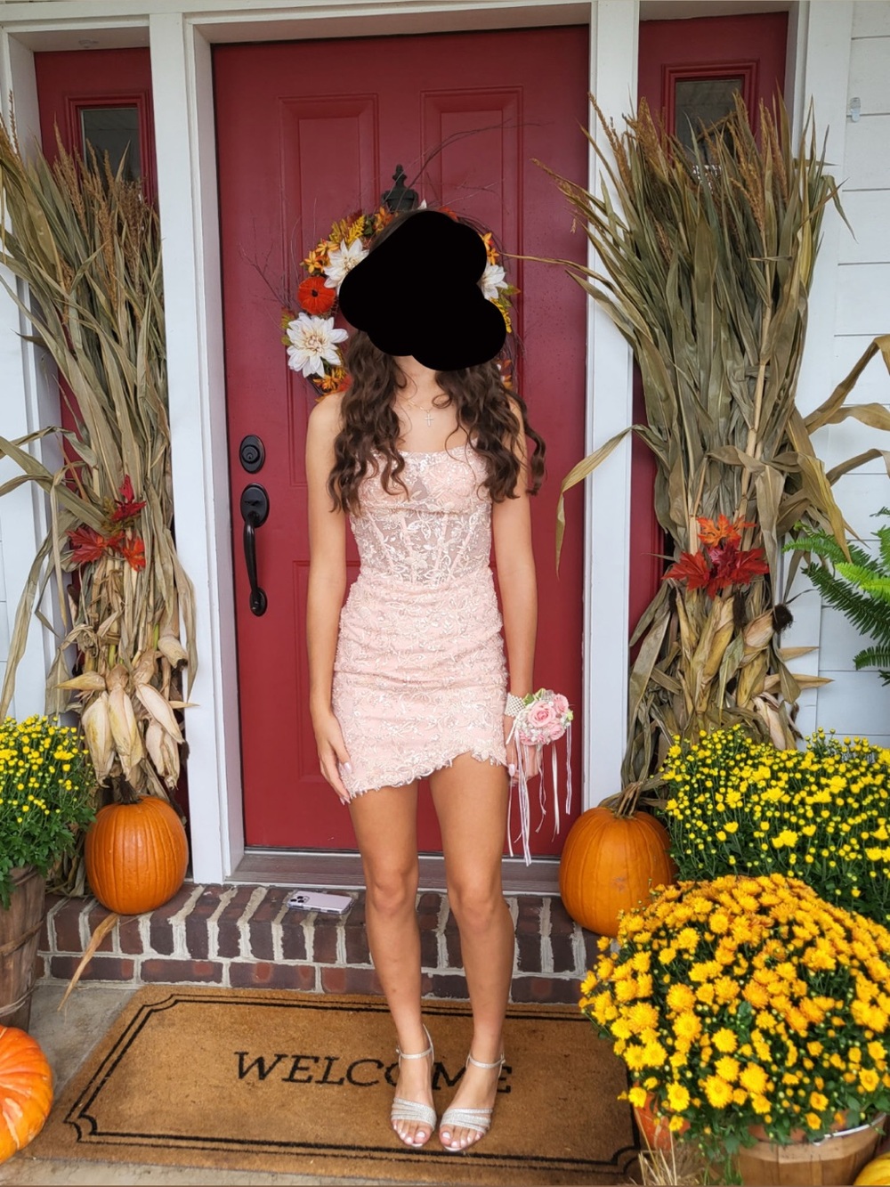 AMARRA Light pink homecoming dress
